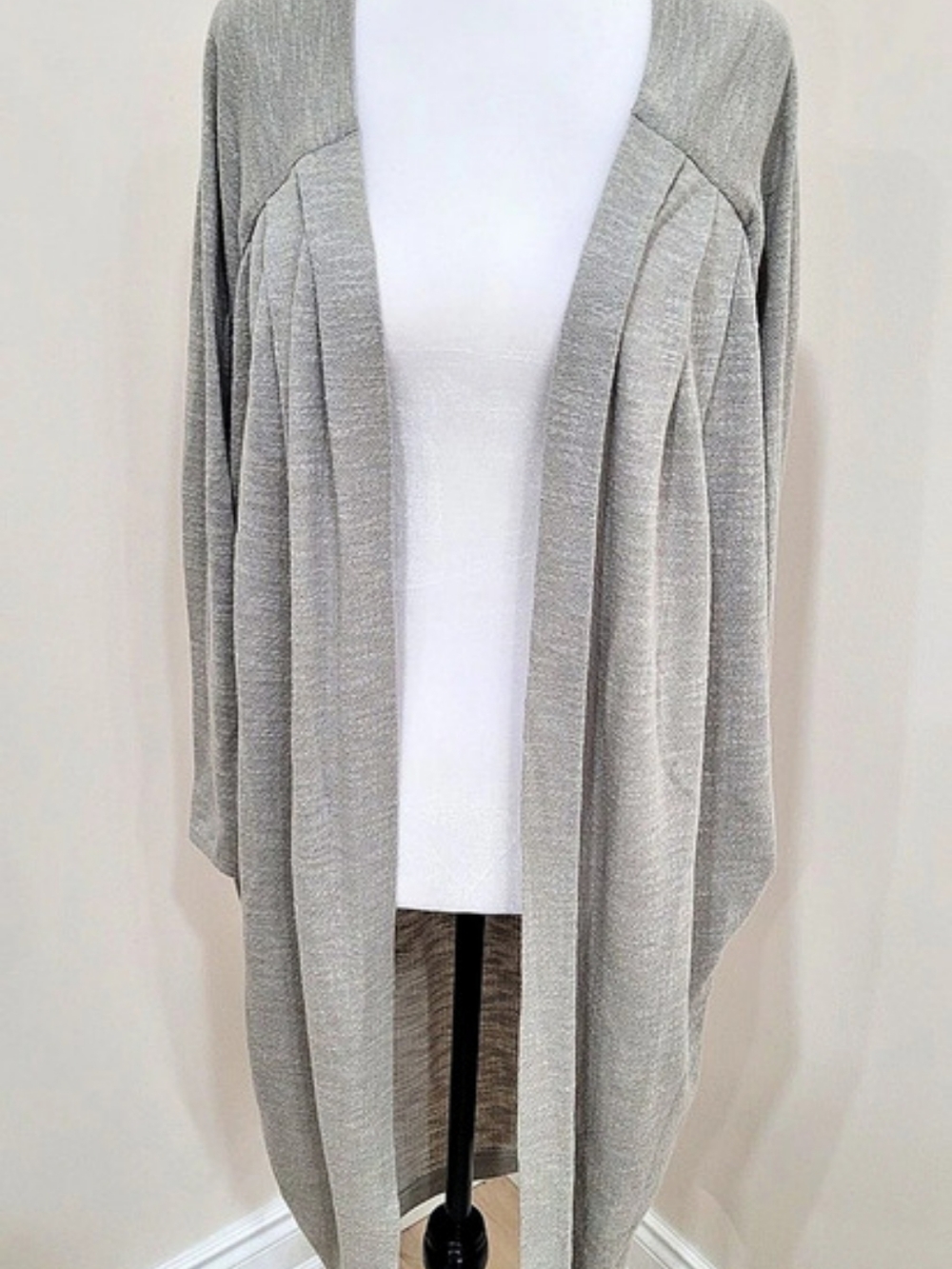 Ladakh Gray Open Front Cardigan Size XS Like New
